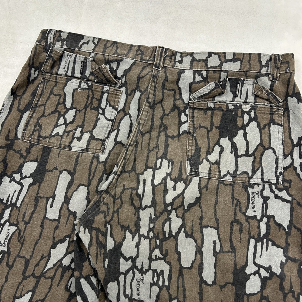 Deerskin Trebark Camo Pants Mens 38x32 Brown Vintage Distressed Hunting USA